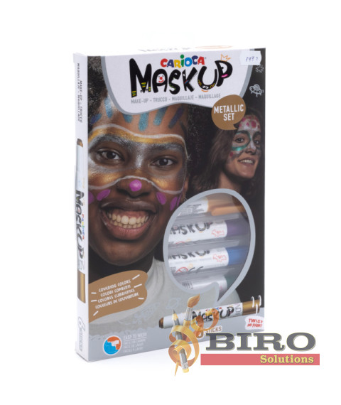 Creioane pentru pictat pe față Carioca Set metalic, 6buc/set